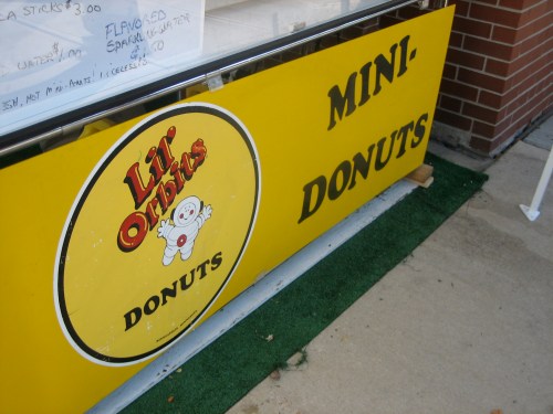 The stand had a mini-fryer fired up for everything from doughnuts to hot dogs.