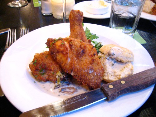 Fried chicken at West Town Tavern