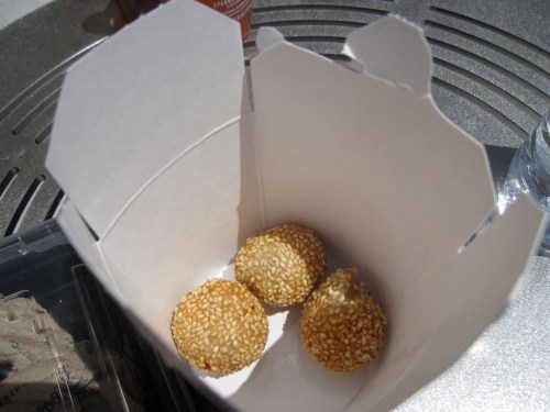 Sesame balls from Whole Foods