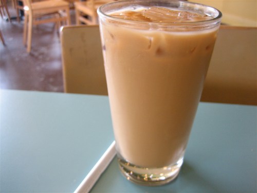 Vietnamese iced coffee on the rocks at Vella Cafe