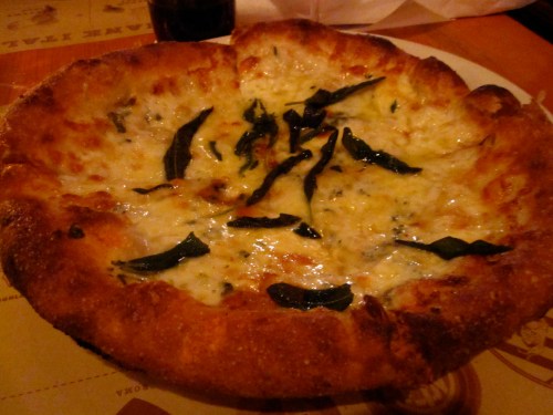 Bianca pizza with sage