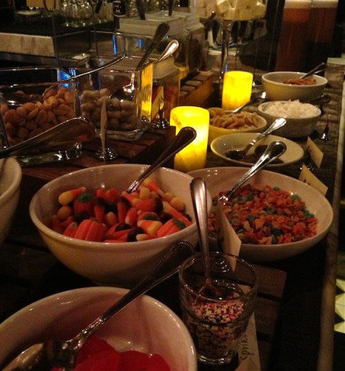 The sundae bar is definitely more treat than trick.